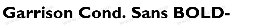 Garrison Cond. Sans BOLD字体转换